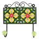Forest Green Wheel Flower Ceramic Tile Hook